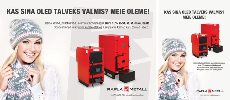 Rapla Metalli ajalehereklaam küttekateldega