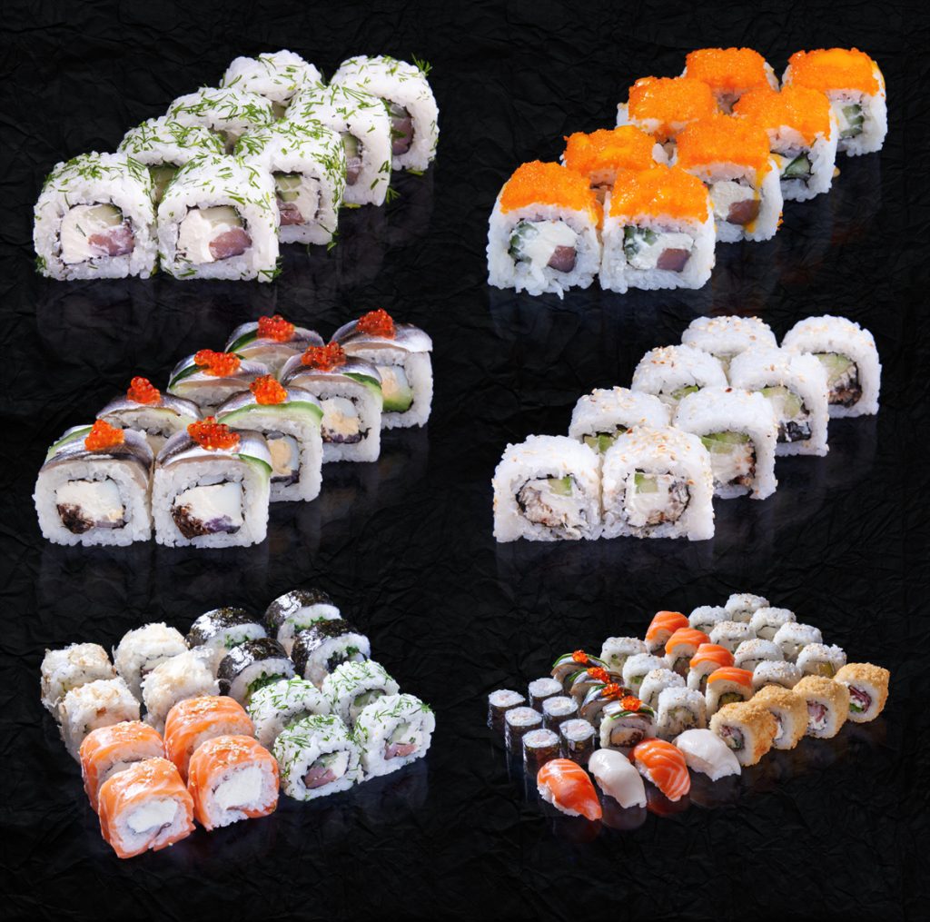 Sushikomplekt ülaltvaates